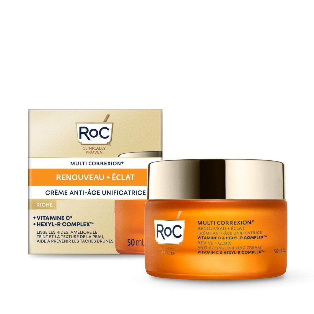 Krema za obraz RoC Multi Correxion Revive + Glow Multi Correxion Revive+Glow bogata krema proti staranju - 50 ml