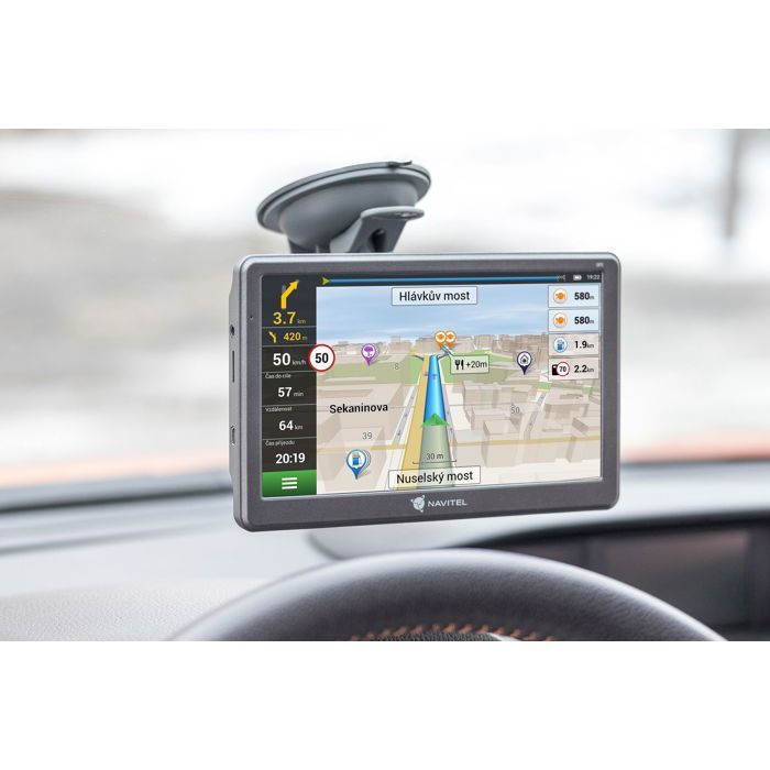 Navegador GPS - NAVITEL - E707 - Tela de 7 polegadas - Resolução 800x480 - Atualizações vitalícias