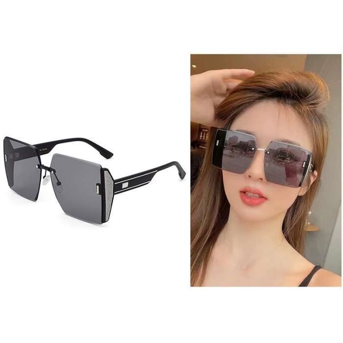 Lunettes de soleil - Noname - Rétro carrées - Protection UV400 - Verres polarisés gris - Femme