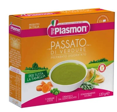PLASMON Plasmon Daržovių tyrė 10 x 12 g Džiovintas preparatas