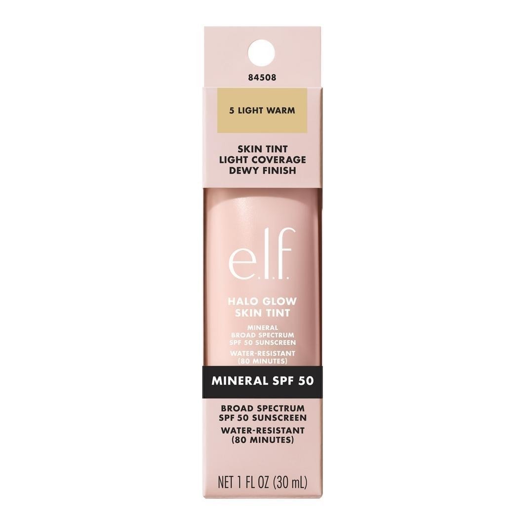 Base elástica Halo Glow Skin Tint FPS 50 da elf Cosmetics - 30 ml
