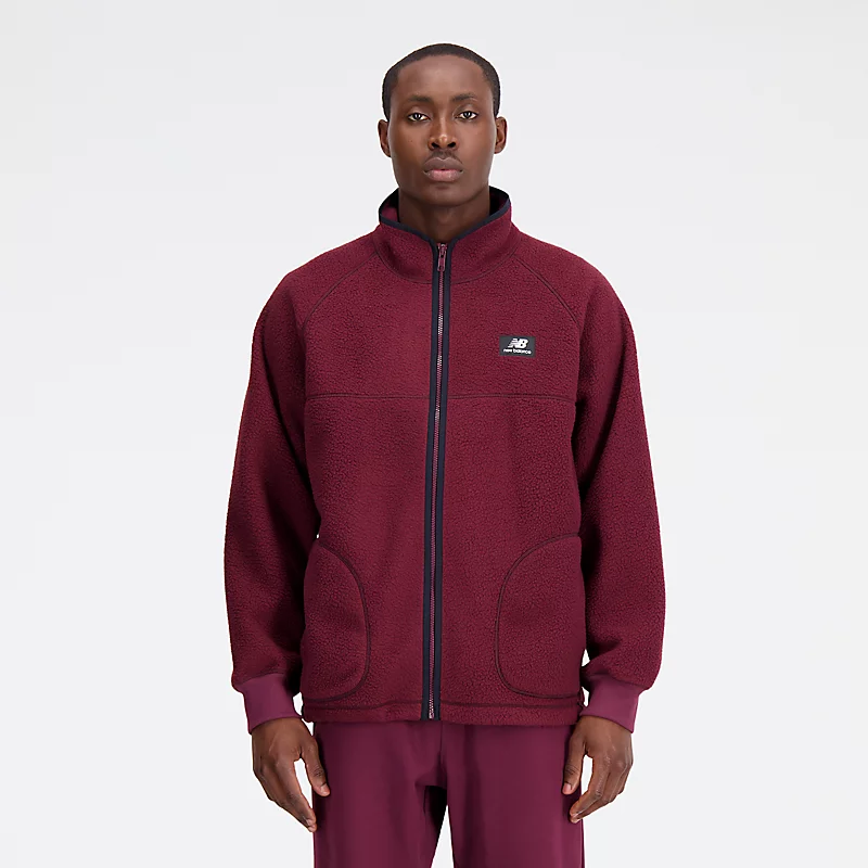 Homme Athletics Polar Fleece Full Zip - NB BURGUNDY