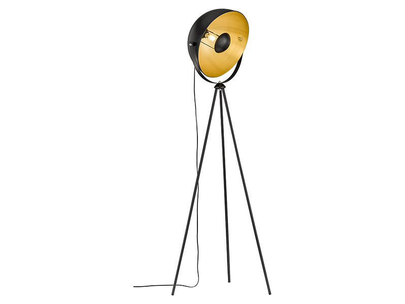 Lampa podłogowa Mona stalowa czarno-złota