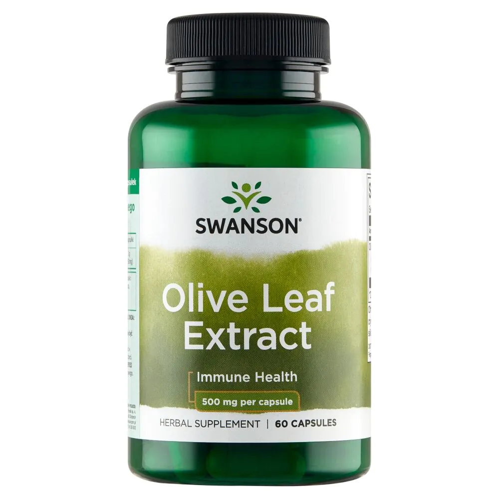 Swanson Olive Leaf Extract 500 mg Ekstrakt z liści drzewa oliwnego Kapsułki