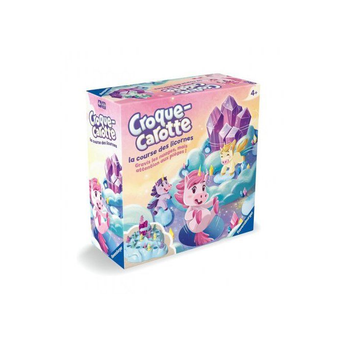 Unicorn Carrot Crunch, Race in the Clouds - Hindernisbaan - Bordspel, Leeftijd 4+ - Klassieke set en kaart