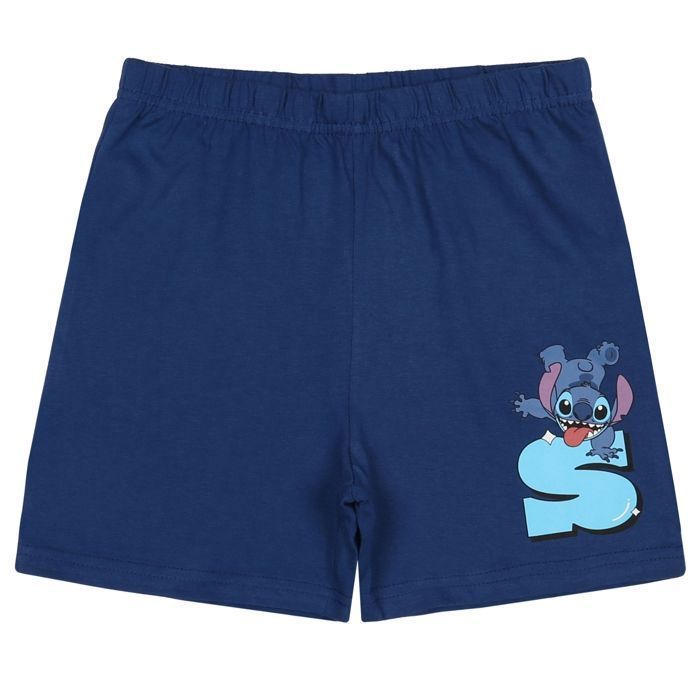 Conjunto de pijama de dos piezas de algodón para niño de DISNEY Stitch, ideal para el verano, con mangas cortas, 100% algodón, 110 cm.
