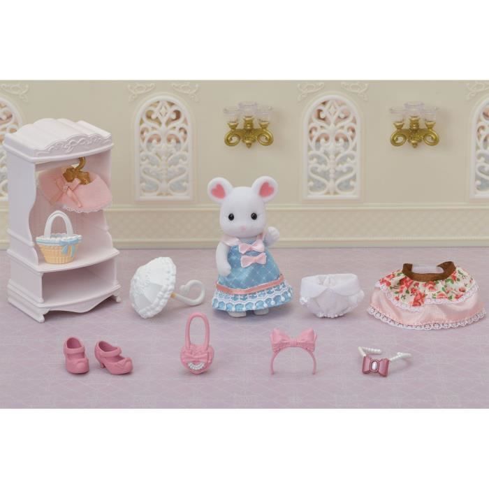 Miniature Figurines - SYLVANIAN FAMILIES - 5540 - The Fashion Suitcase and Big Sister Marshmallow Mouse
