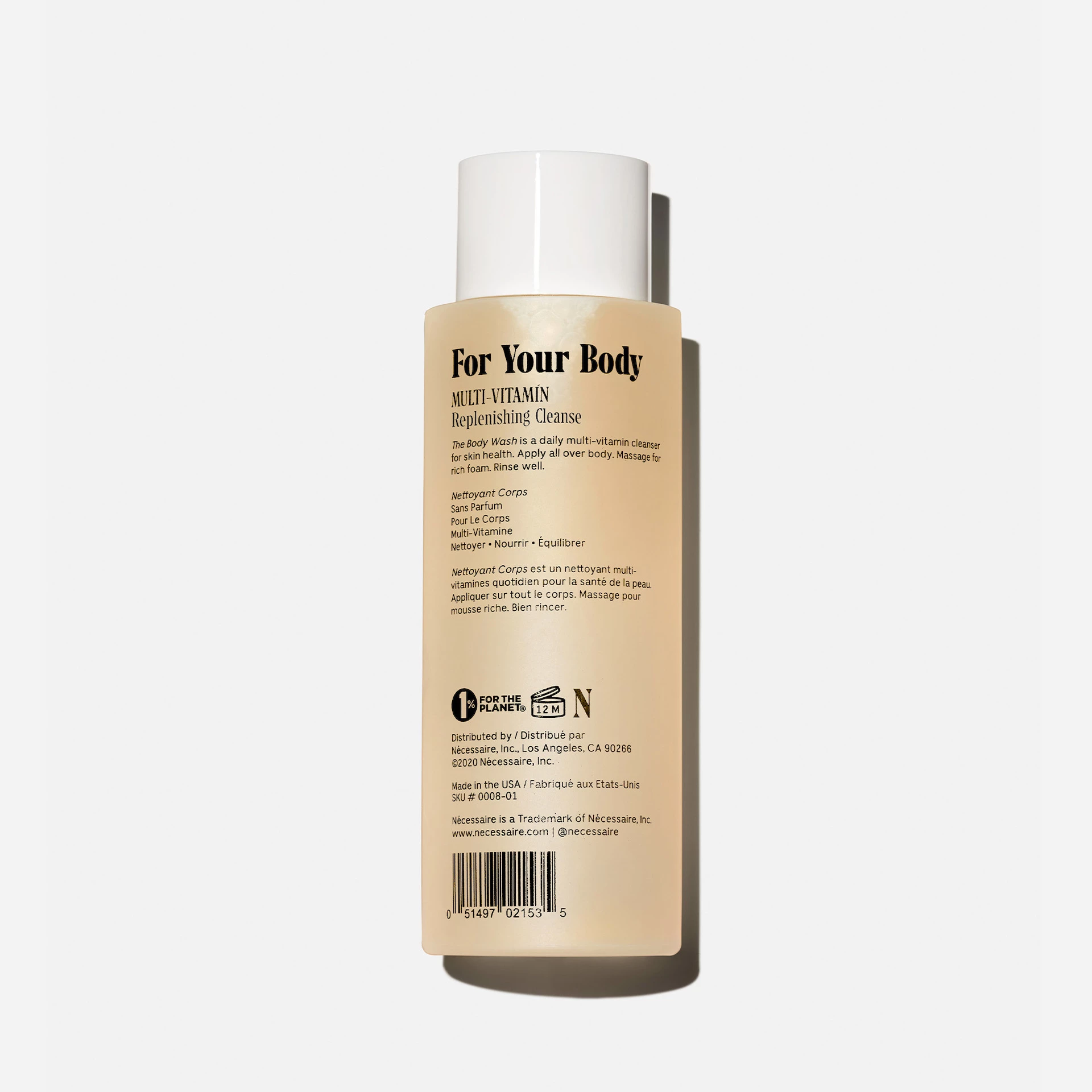 Gel de duș fără parfum 250 ml - Nécessaire