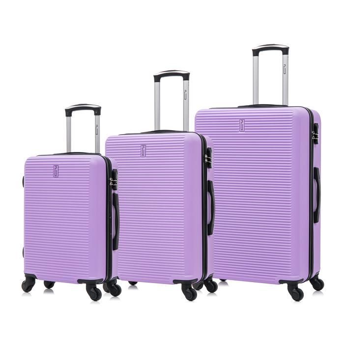 Conjunto de malas - CELIMS FRANCE - Fim de semana - 3 peças - Ultrarresistente - Rodas 360° - Roxo
