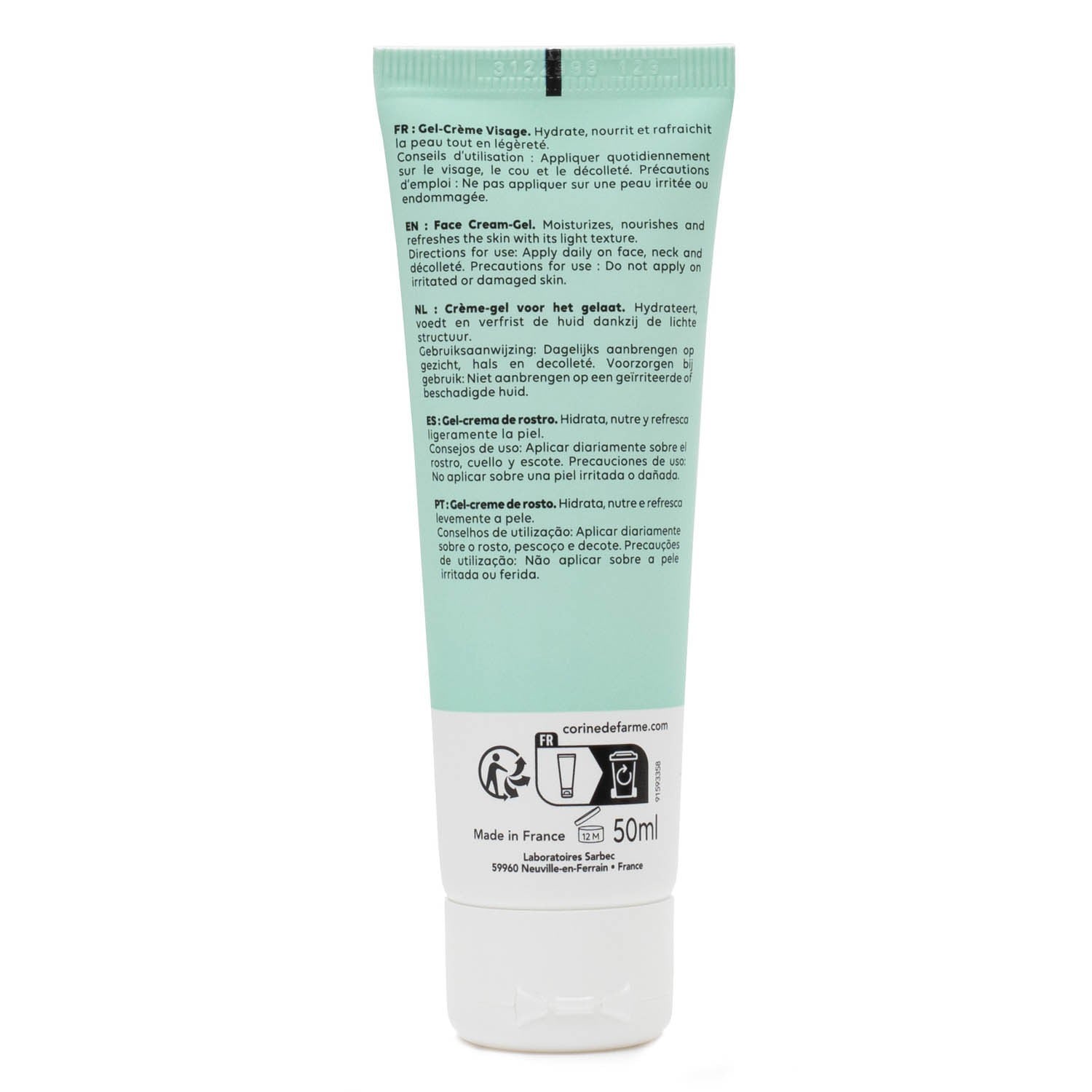 CORINE DE FARME Gel-crème visage à l'extrait de Spiruline