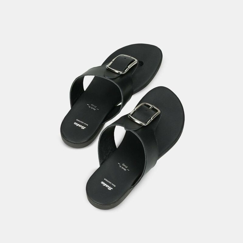 Damflip-flops i läder