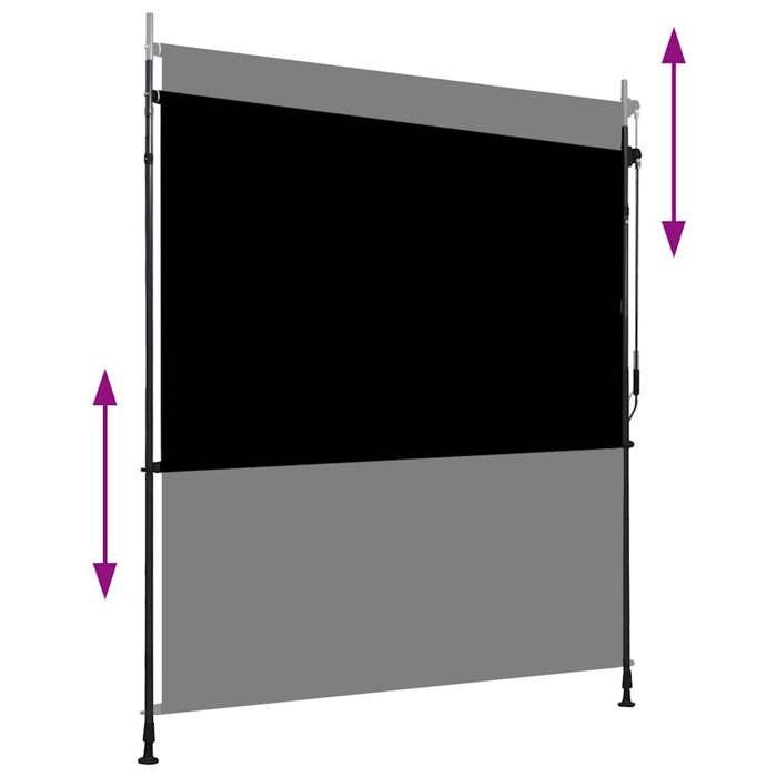 vidaXL Store Roulant d'Extérieur Auvent Rétractable Vertical Balcon Jardin Pergola Terrasse Patio Blocage des UV  145938