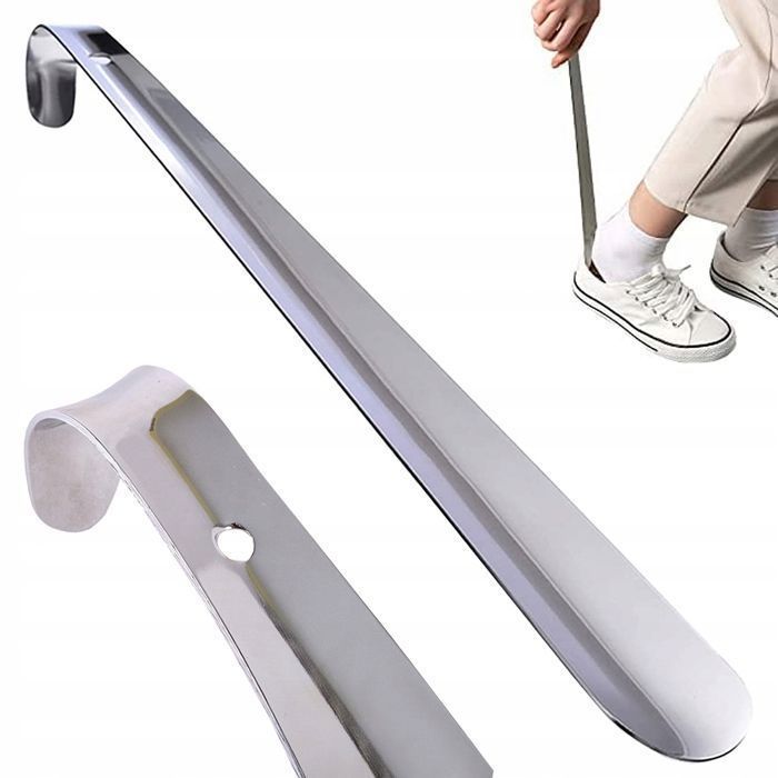 Cobye - Calzador largo de metal con gancho - Modelo grande, 52 cm de largo