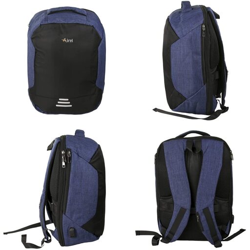 Voděodolný batoh na notebook Airel Smart s nabíječkou a USB portem 46x33x16 cm / 15,6 palce