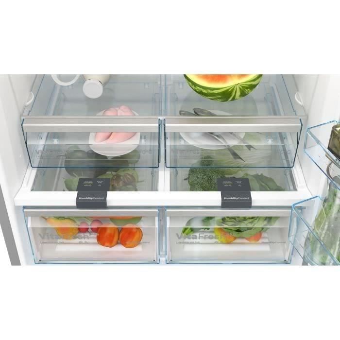 Réfrigérateur combiné - BOSCH - KGN86VIEA - Classe E - 479 L - 186 x 86 x 81 cm - Acier brossé