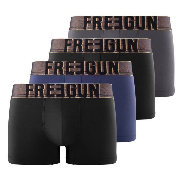 Boxer da uomo Freegun - Neri (confezione da 4)