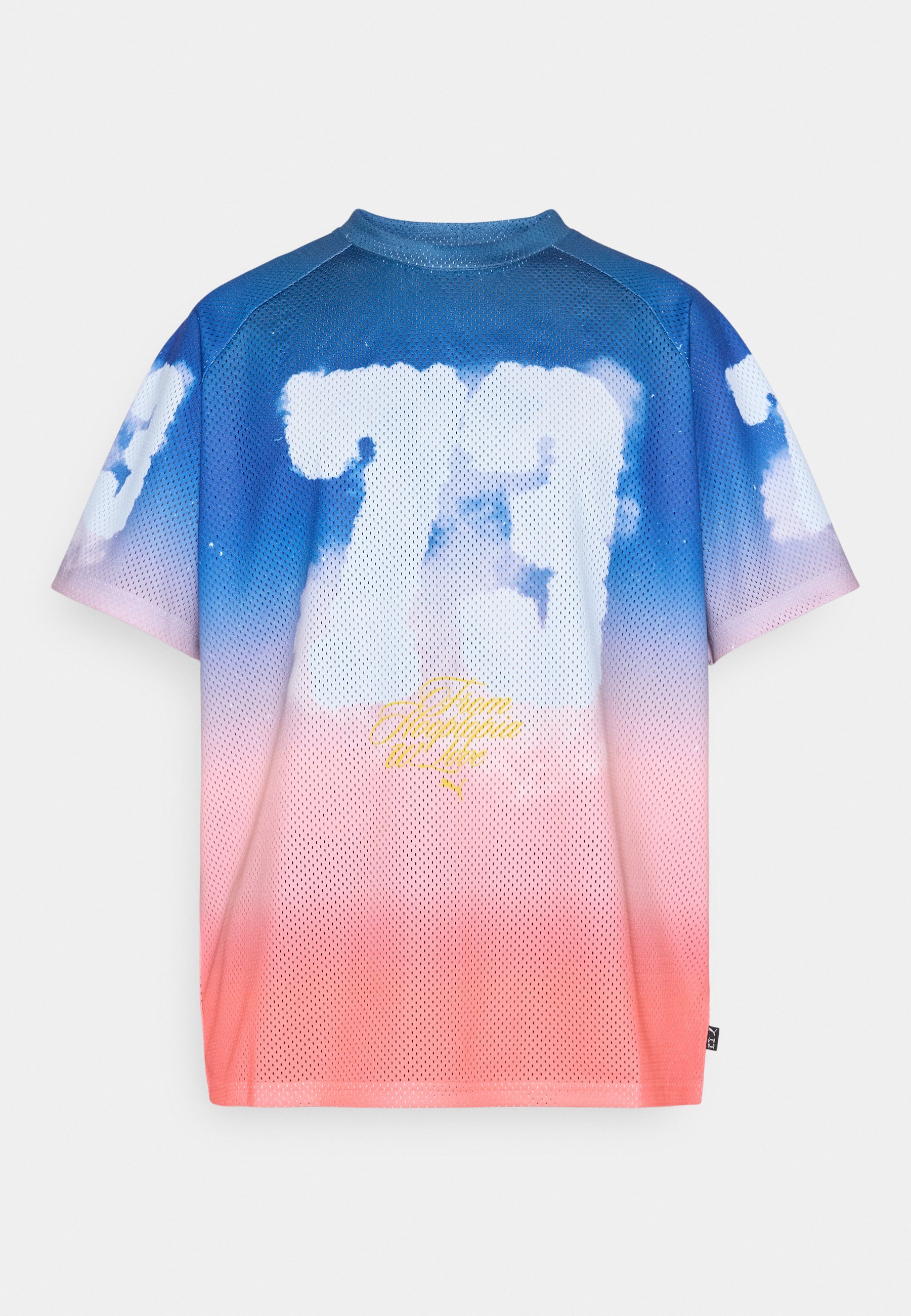 Puma HOOPTOPIA SUNSET HOOPS - T-shirt met print - Perzisch blauw