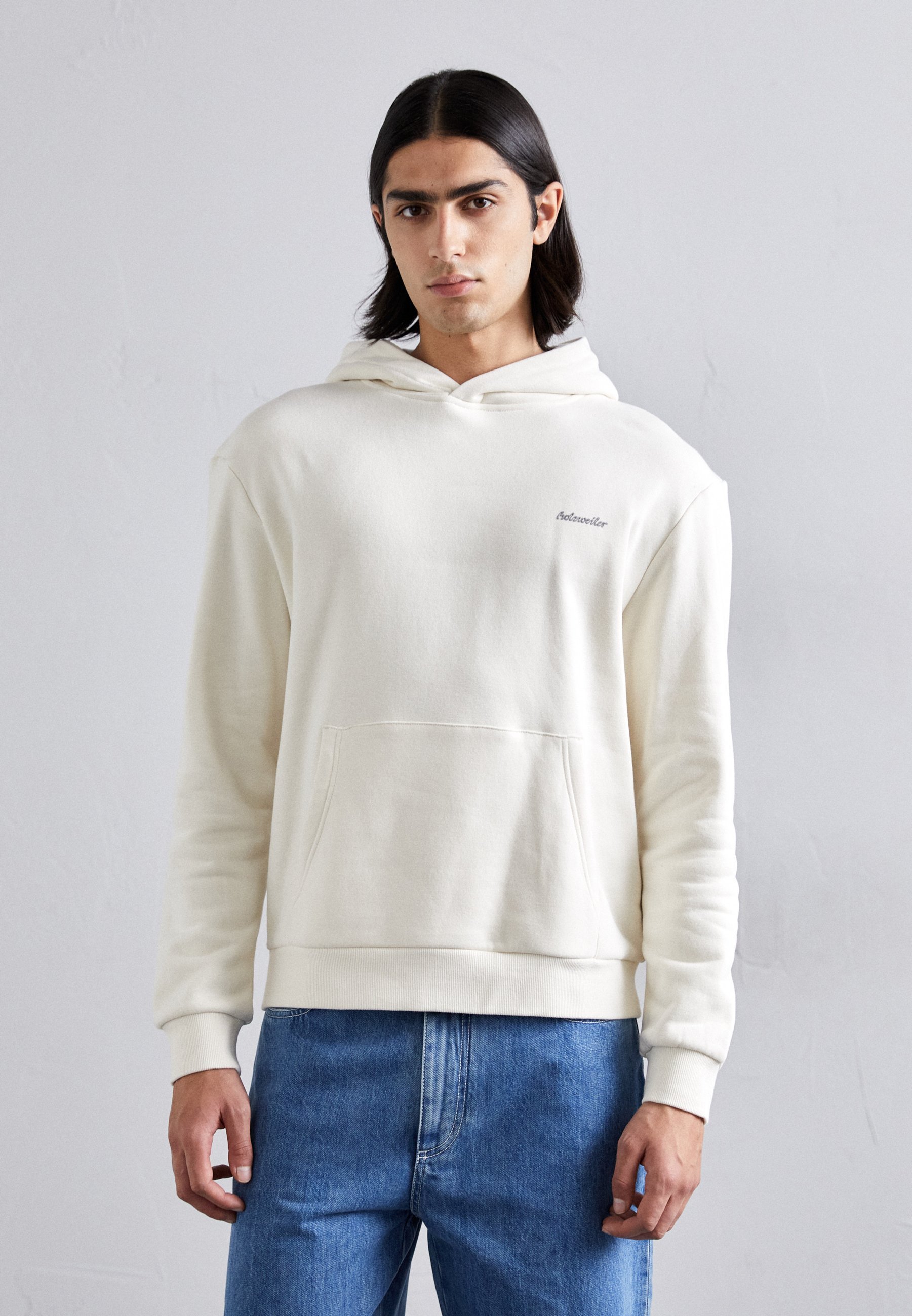 Holzweiler REGULAR HOODIE - Felpa - ecru