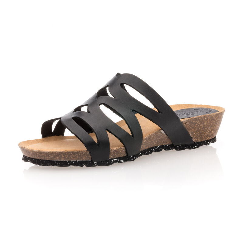 Sandalias negras para mujer / Zapatos de punta abierta