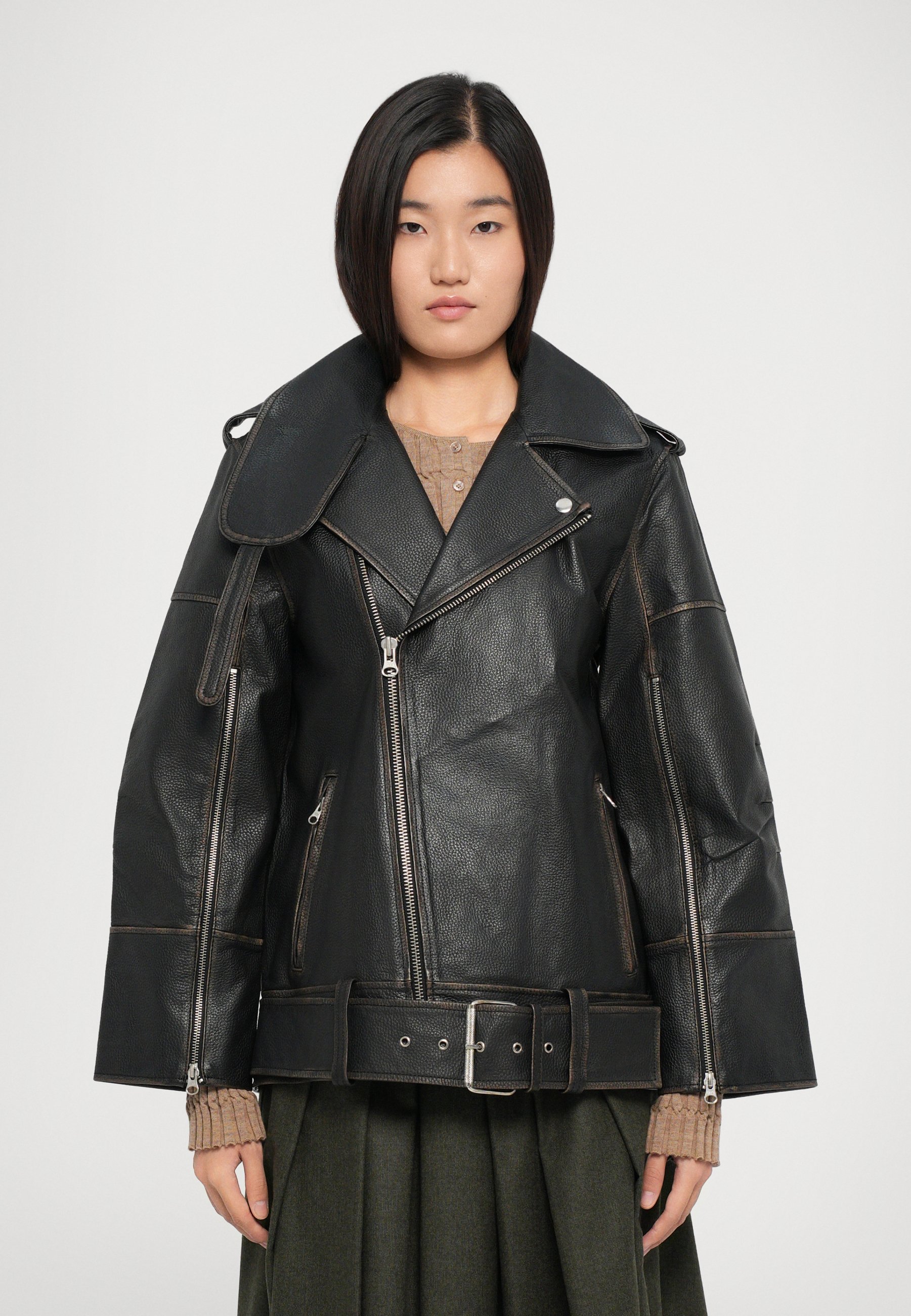 Door Malene Birger BEATRISSE - Leren jas - zwart