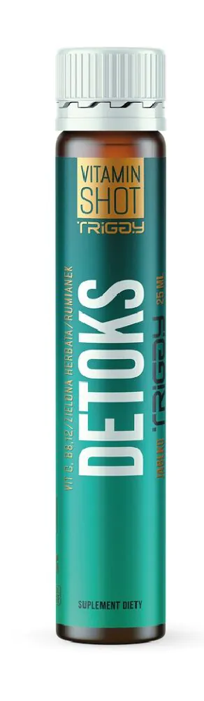 Triggy Vitamin Shot Detox Smak jabłkowy Płyn w ampułce 25 ml