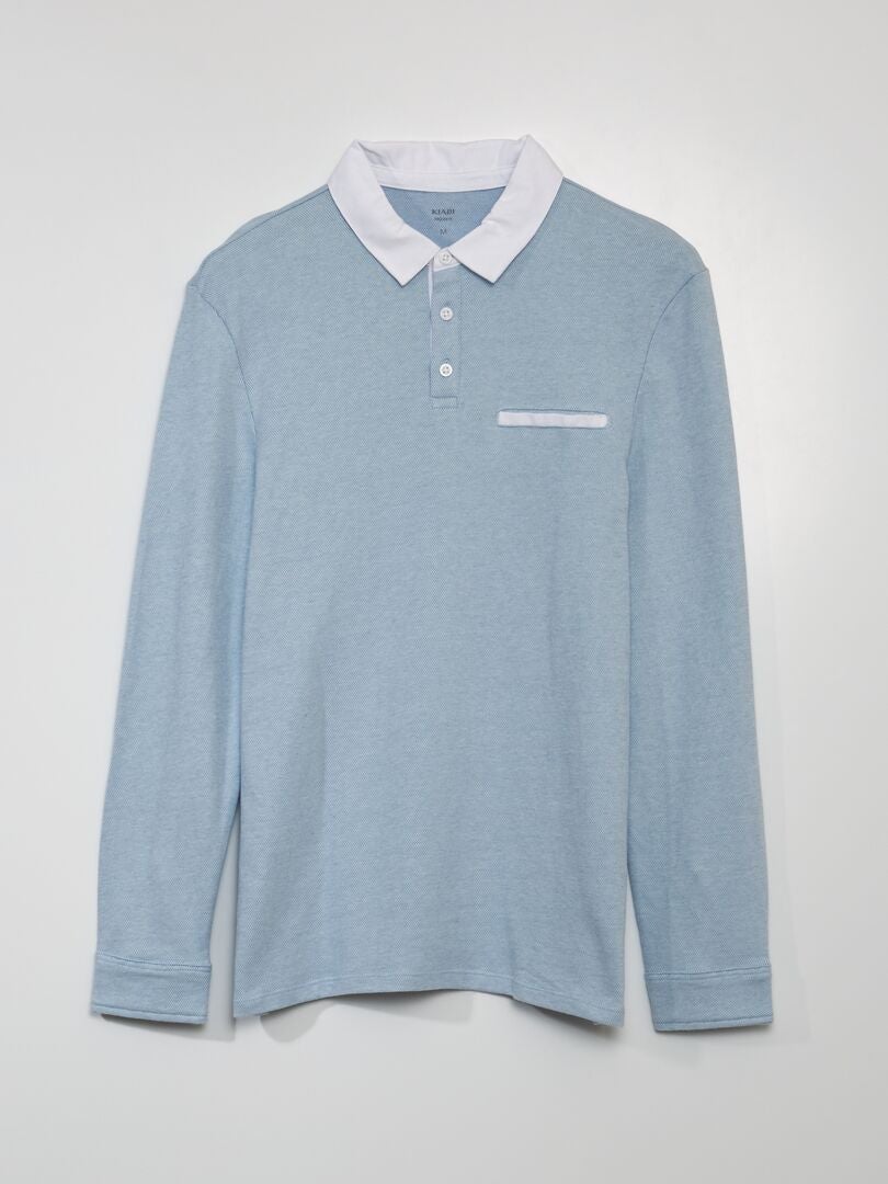 Polo de punto piqué - AZUL