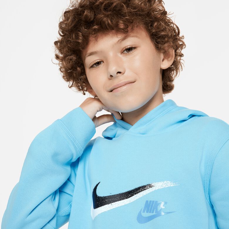 Bluza z kapturem z polaru Sportswear Big Kids (chłopców) z nadrukiem