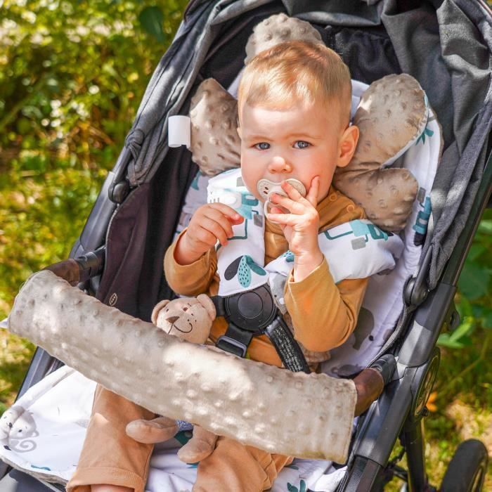 Funda para asiento de cochecito - juego de funda para cochecito infantil con protector de arnés 75 x 35 cm África