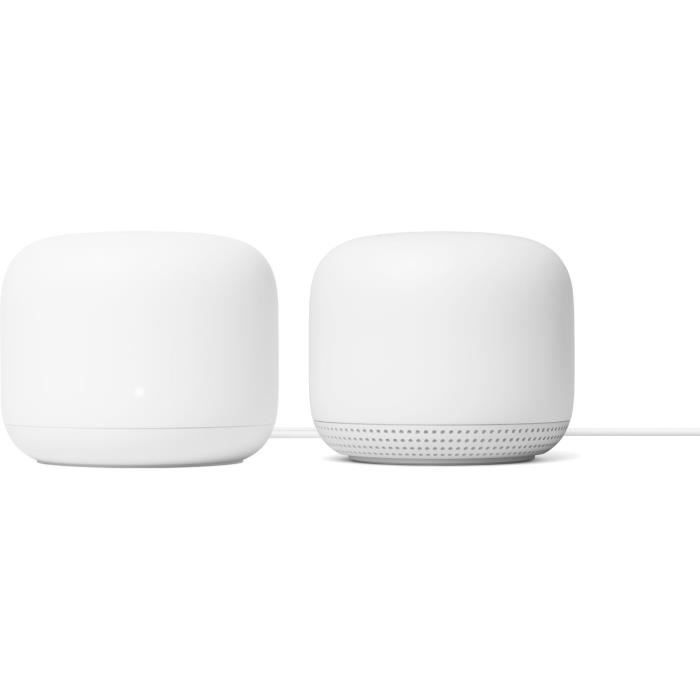 Router y punto de acceso Google Nest Wifi (paquete de 2) M+V - Blanco