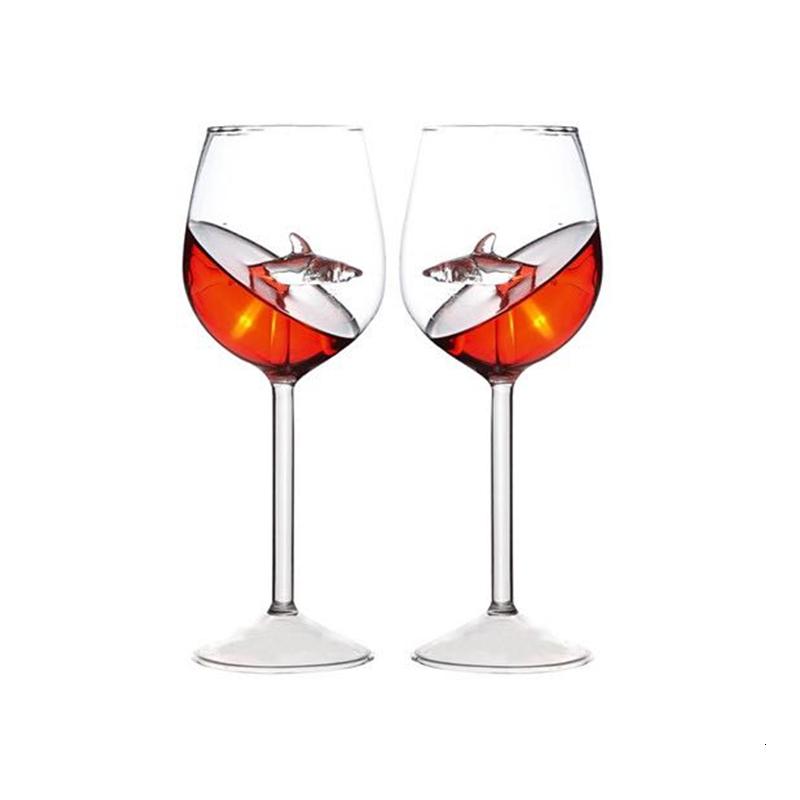 Personalità Creativa 3D Squalo Roam In Bicchiere da Vino Rosso Decanter Funzione Calice Bar Cocktail Tazze Verre Whisky Degustazione Vino