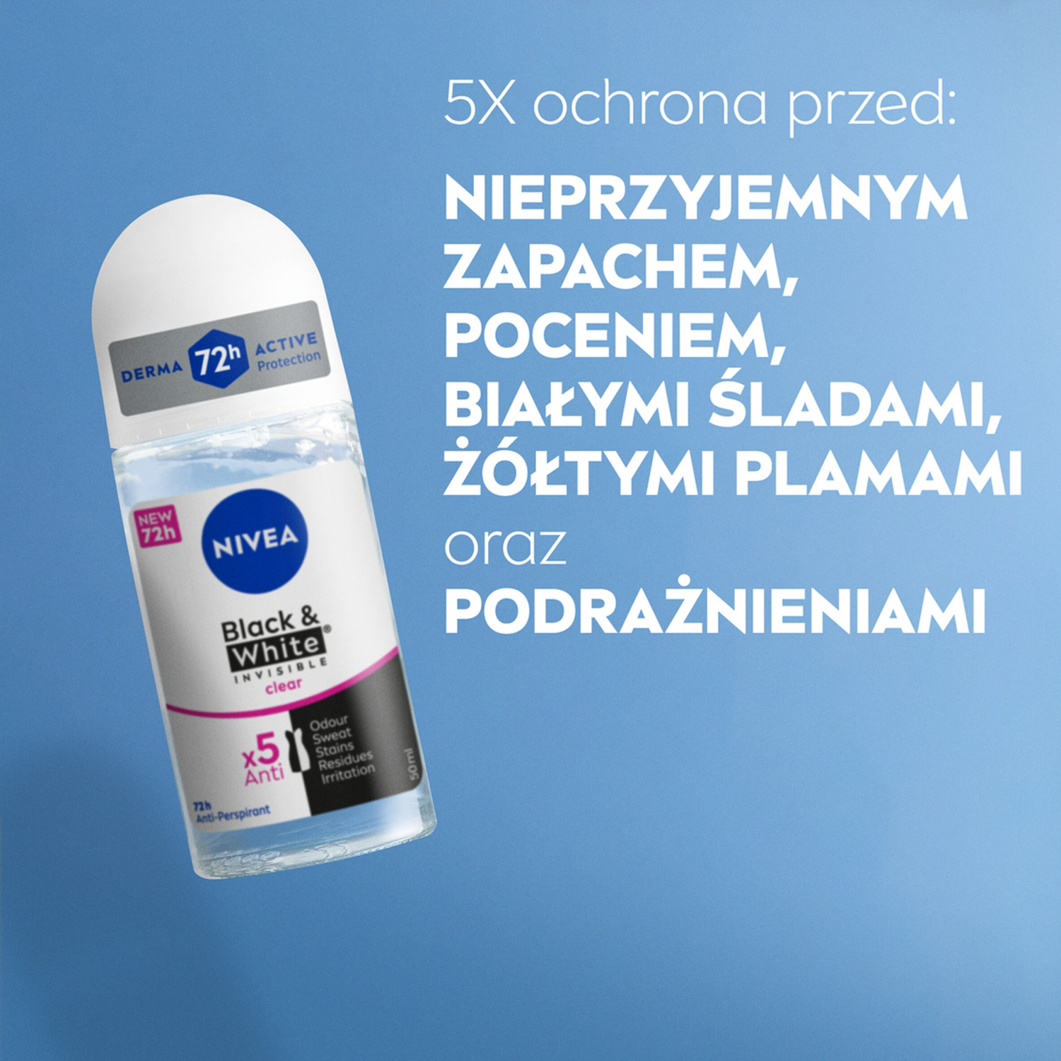 Nivea ženski antiperspirant roll-on neviden 50 ml
