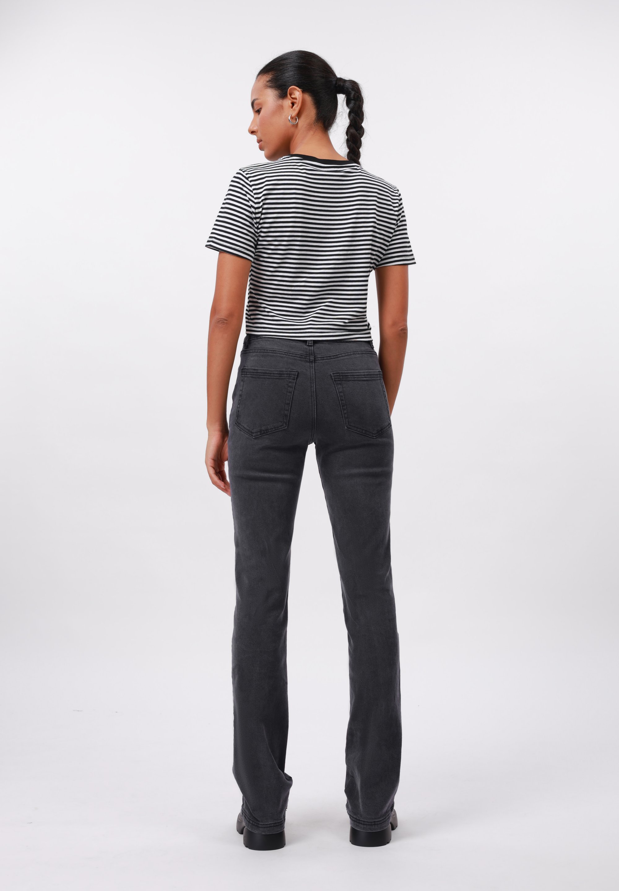 Even&Odd Tall Flared Jeans - zwarte denim