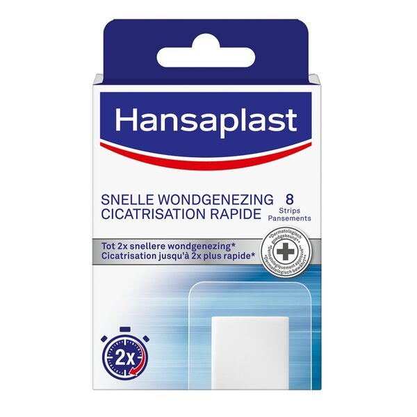 „Hansaplast“ greito žaizdų gijimo pleistrai<br>Medicinos prietaisas - 8 vnt.