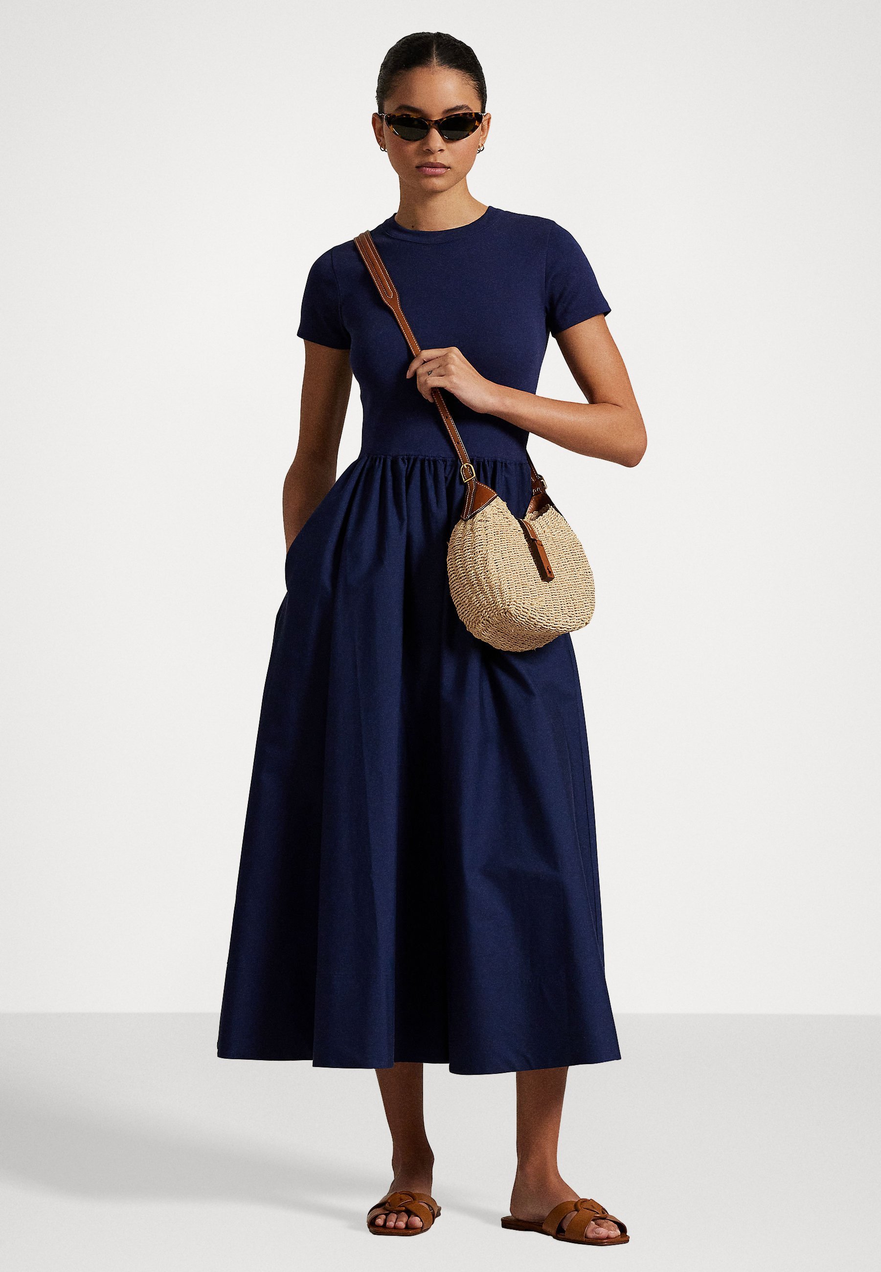 Polo Ralph Lauren džersio suknelė - newport navy