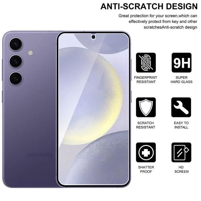 Gehärtetes Glas – für Samsung Galaxy S24 Plus – Einfache Installation – Kratzfest – 3er-Pack