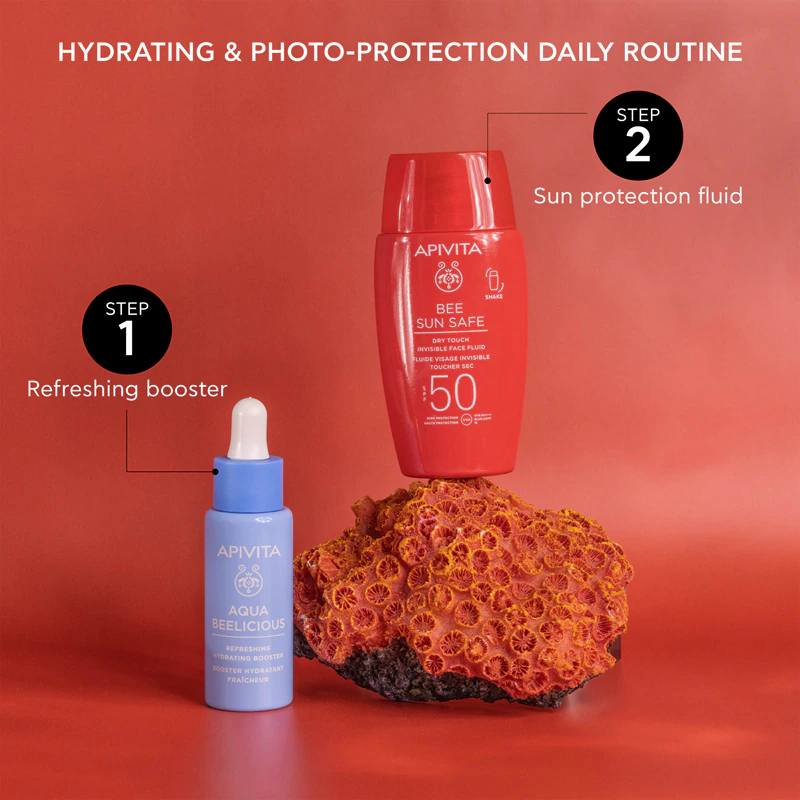 Apivita Bee Sun Safe Dry Touch Gesichtsfluid LSF 50 Fluid Ochronny LSF 50+