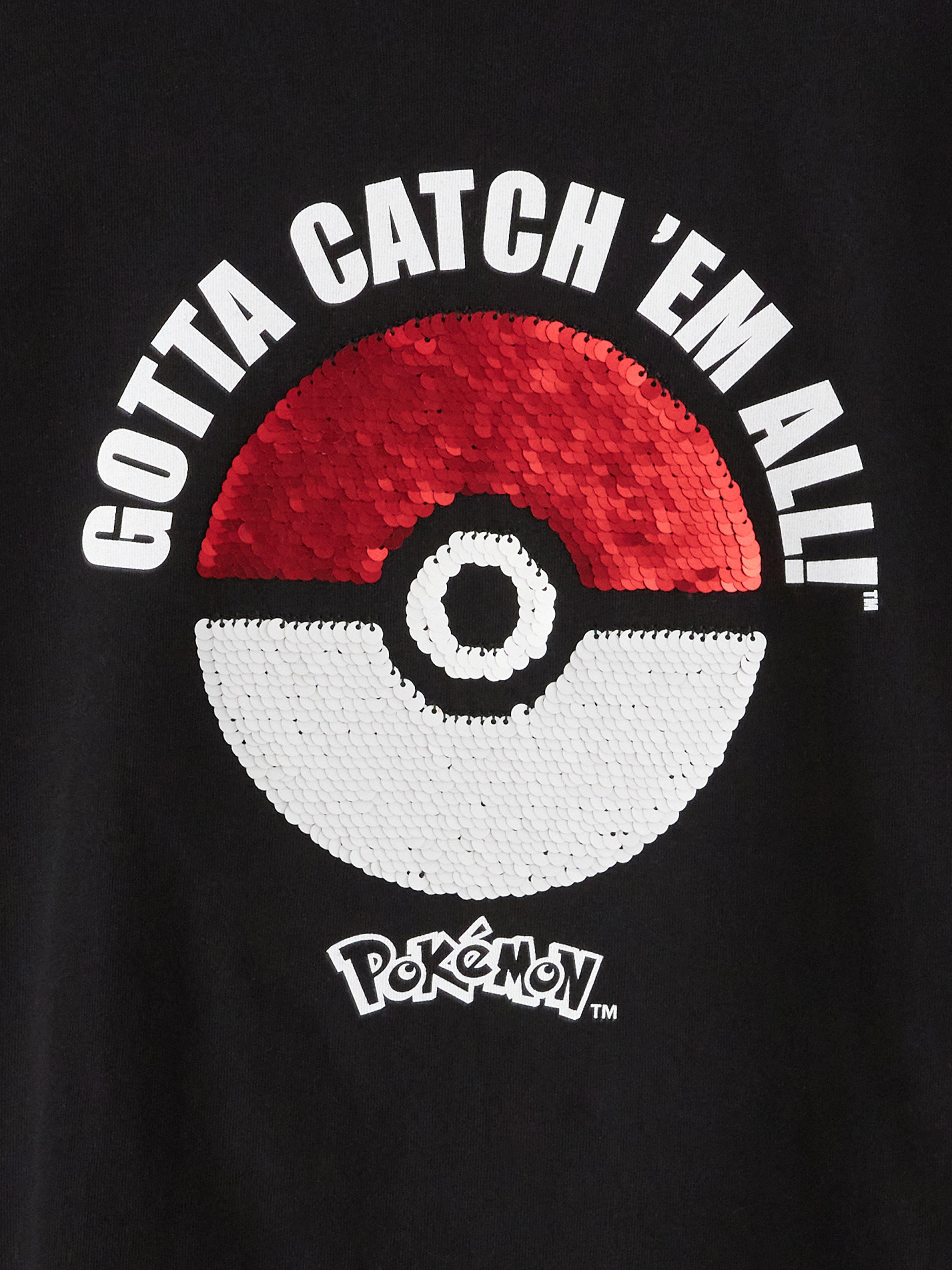 Camiseta de manga larga Pokémon negra