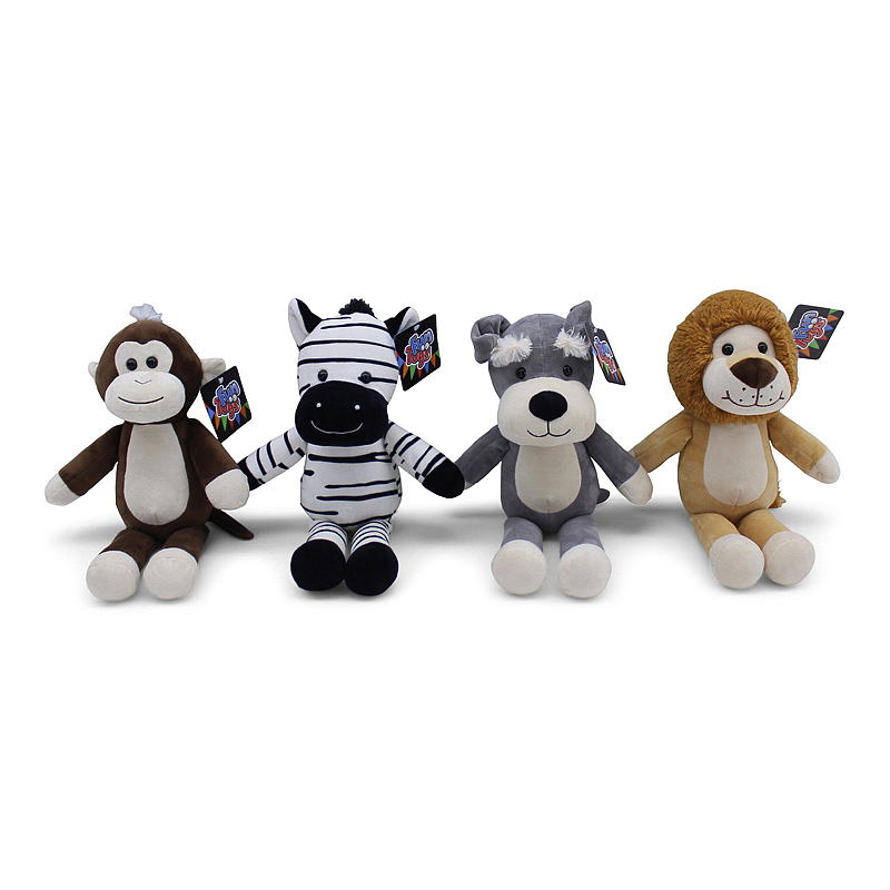 Plüschtier 38 cm Affe, Hund, Zebra, Löwe