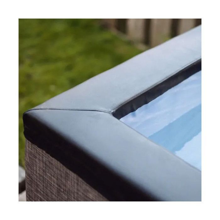 Vasca idromassaggio semirigida Netspa Idaho - 6 posti, colore nero antracite, 70/90 cm, getti massaggianti Airjets.