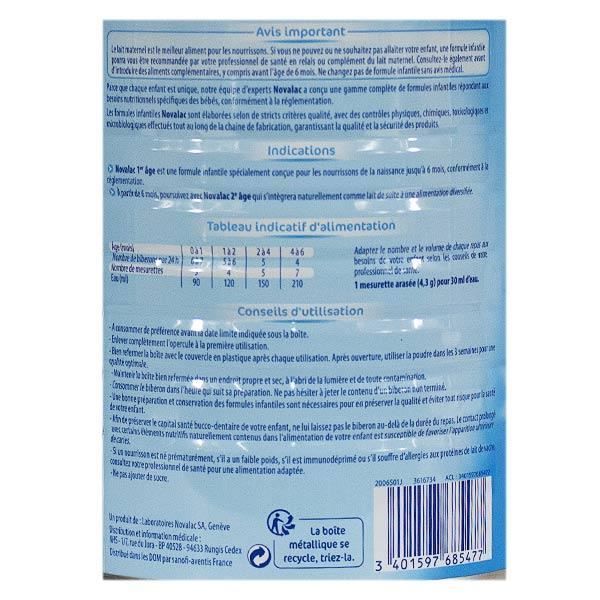 Novalac Lait 1er Âge 800g