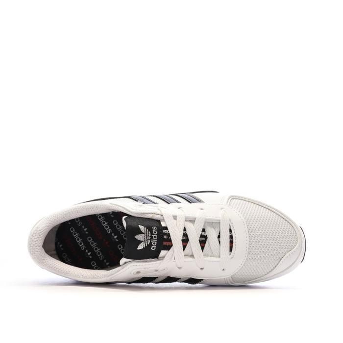 Baskets Blanches/Noires Garçon/Fille Adidas La Trainer