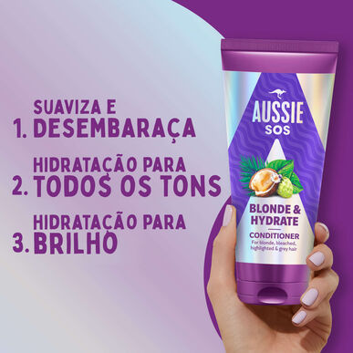 Aussie Purple SOS hidratantni regenerator za blond kosu 200 ml