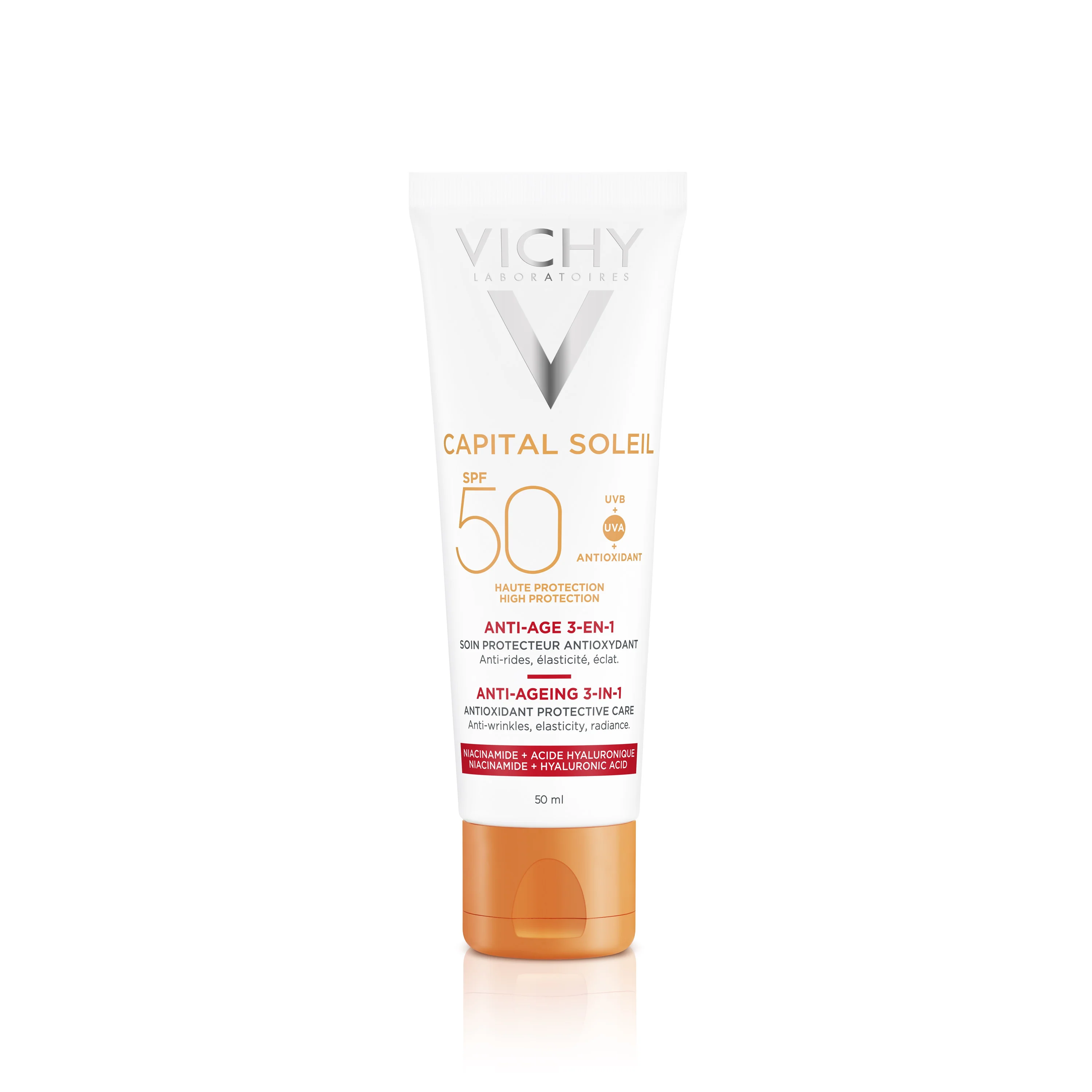 Capital Soleil Capital Soleil Crema Viso 3in1 Anti-età SPF 50 - Solare viso alta prot.