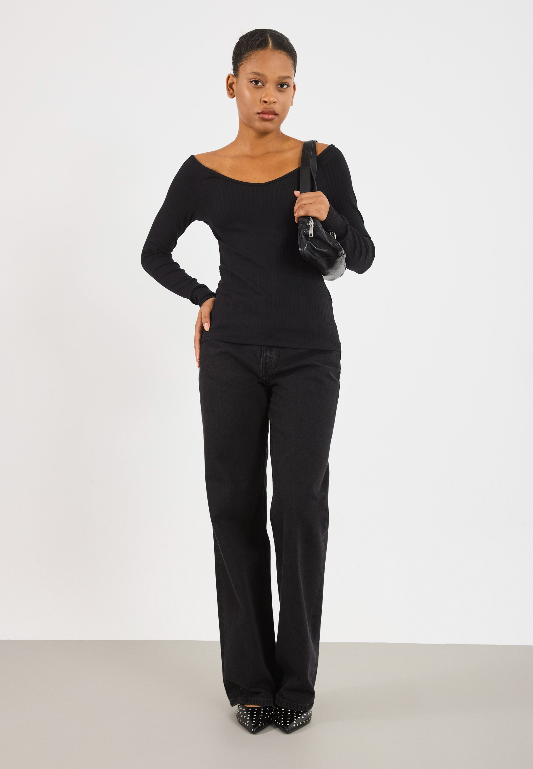 Even&Odd top met lange mouwen - zwart