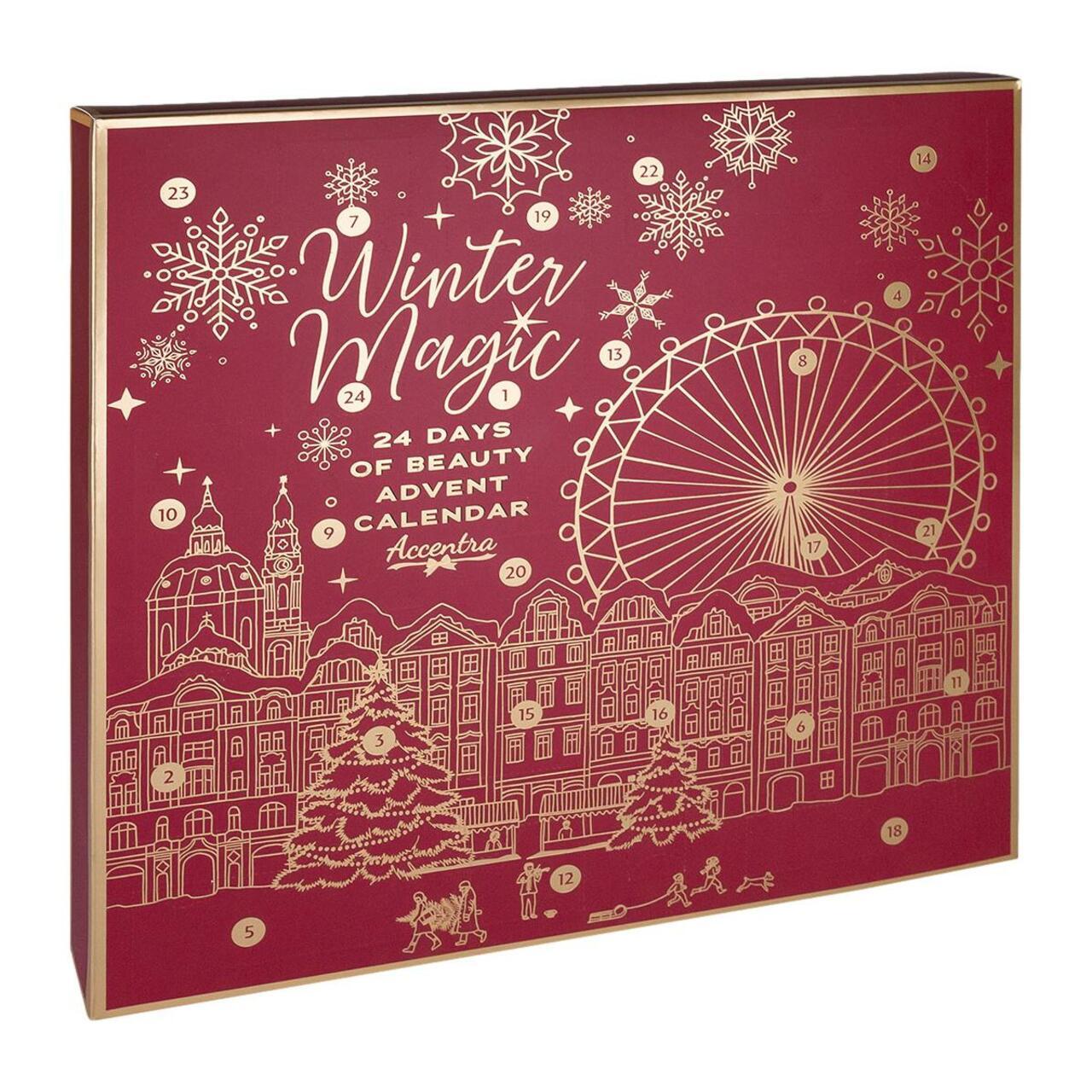 Accentra Adventski kalendar ZIMSKA ČAROLIJA BORDO - 1 komad