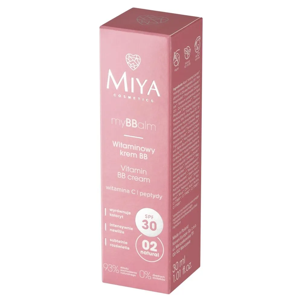Miya myBBalm BB SPF30 - Witaminowy krem BB SPF30 02 Natural 30ml