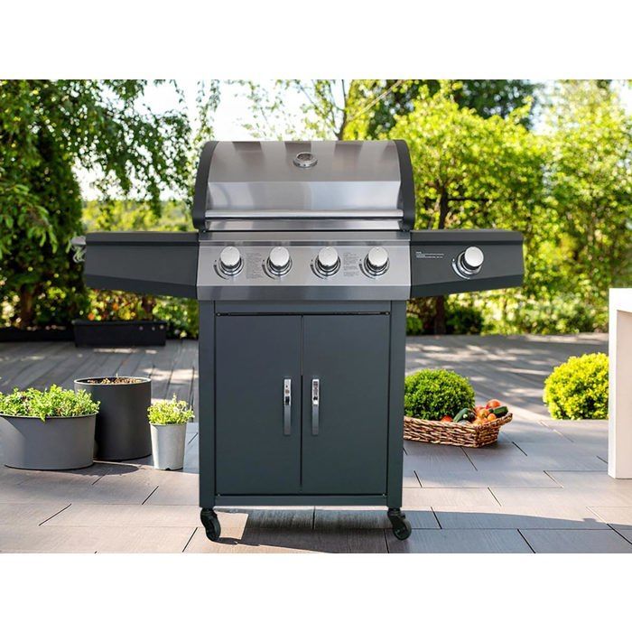 Barbacoa de gas Piretto de 4 quemadores + 1 quemador lateral - Jardideco