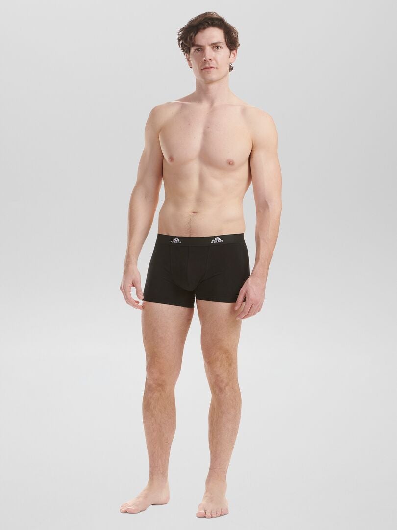 Conjunto de 3 cuecas boxer 'adidas' - PRETAS