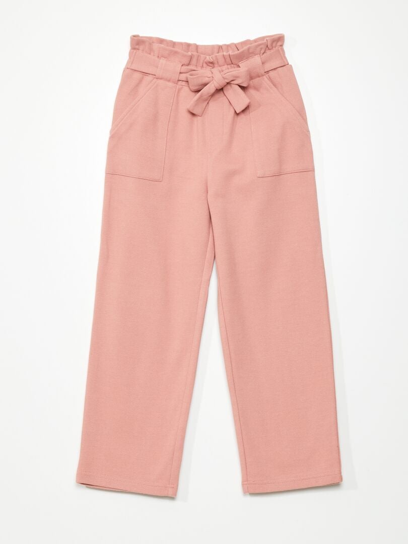 Broek met keperbinding - ROZE