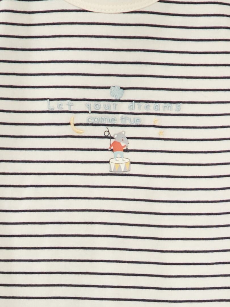 Jersey romper met print - BEIGE